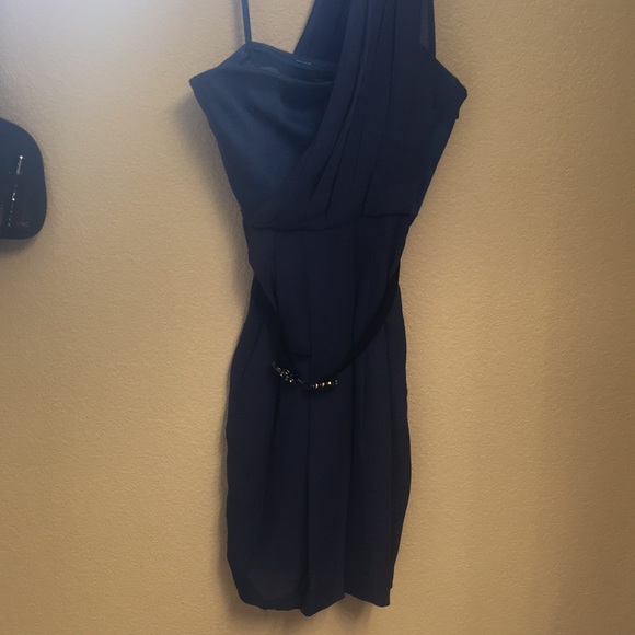 Bcbg one shoulder silk dress - Picture 2 of 6
